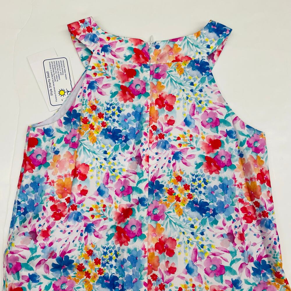 NWT Florence Eiseman Size 12 Floral Dress with Shirred Skirt - Picture 5 of 6